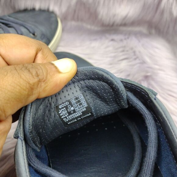 Bundle Of 2 Ecco Leather Danish Design Casual Shoes Mens Size 12 Blue Grey - Picture 8 of 16